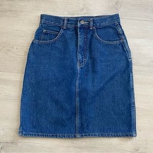 Vintage POWER size 5/6 High Waist Cotton Denim Skirt